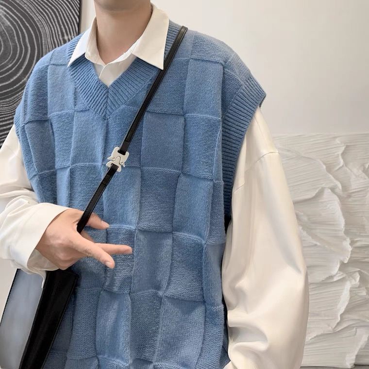 Áo Sweater Sát Nách Dáng Rộng Dày Dặn Ấm Áp Cho Nam Mùa Đông
