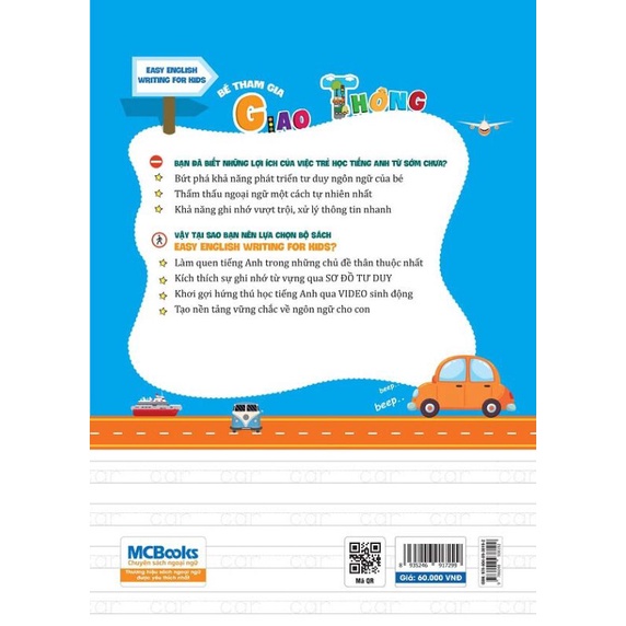 Sách - Easy English writing for kids - Bé tham gia giao thông