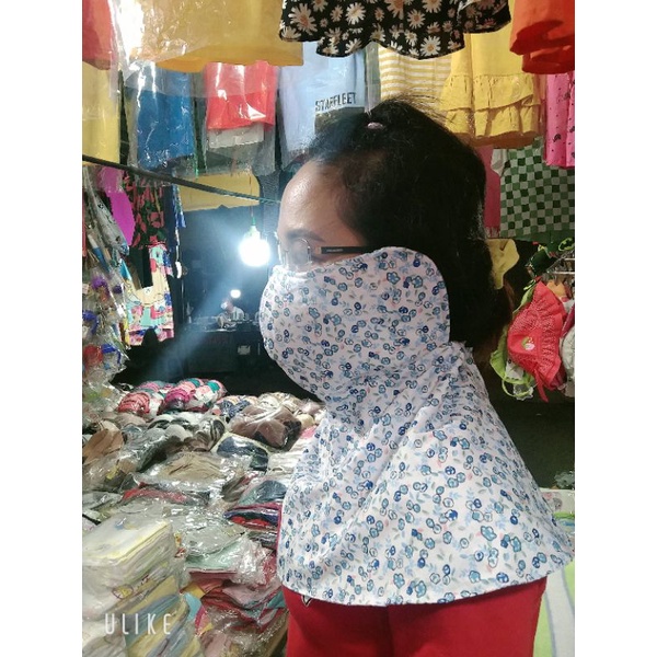 Khẩu trang choàng 2 lớp vải cotton, chống nắng bảo vệ da,giao ngẫu nhiên theo tông màu,hoa văn có thể thay đổi,hình thật