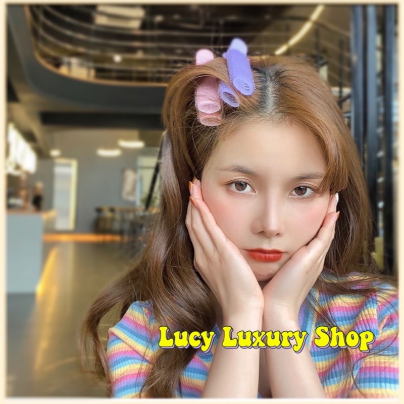 Kẹp phồng chân tóc mái tự dính, Lô Tóc Mái, Lô Uốn mái thưa hot Hàn Quốc Lucy Luxury Shop