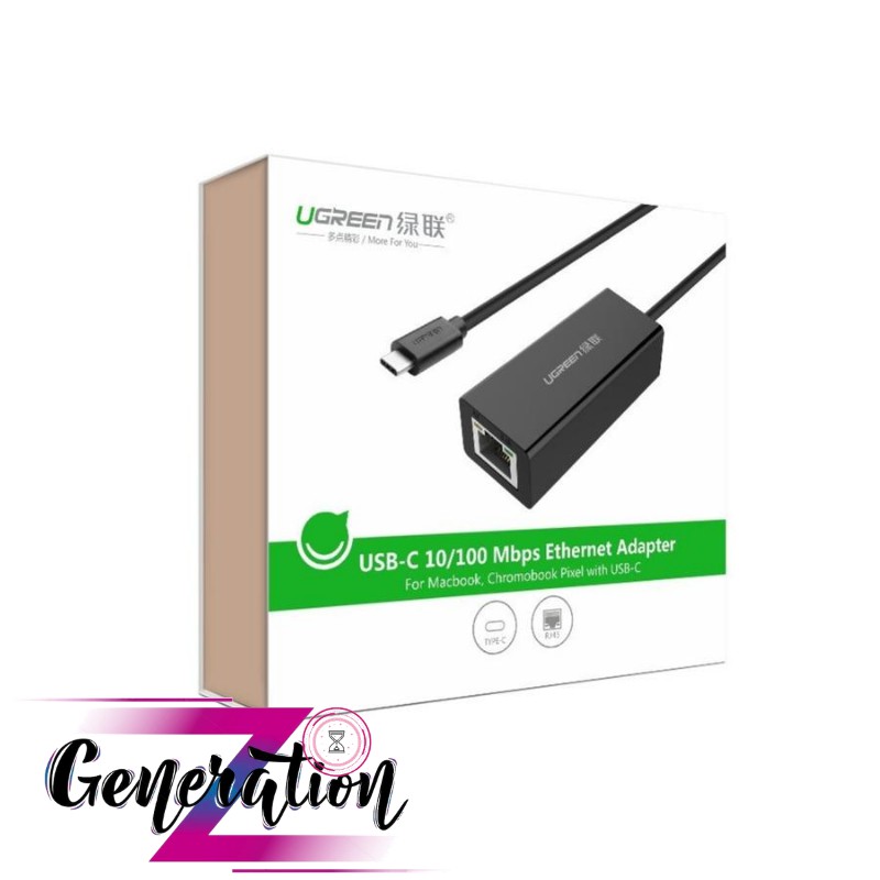 Cáp chuyển USB Type C sang LAN 10/100 Mbps Ethernet dài 40CM UGREEN 30287