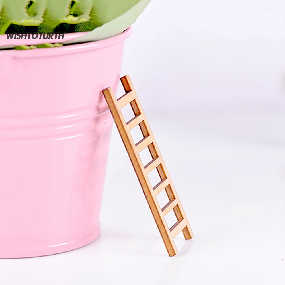 Bộ 3 Thang Gỗ Mini Trang Trí Sân Vườn
