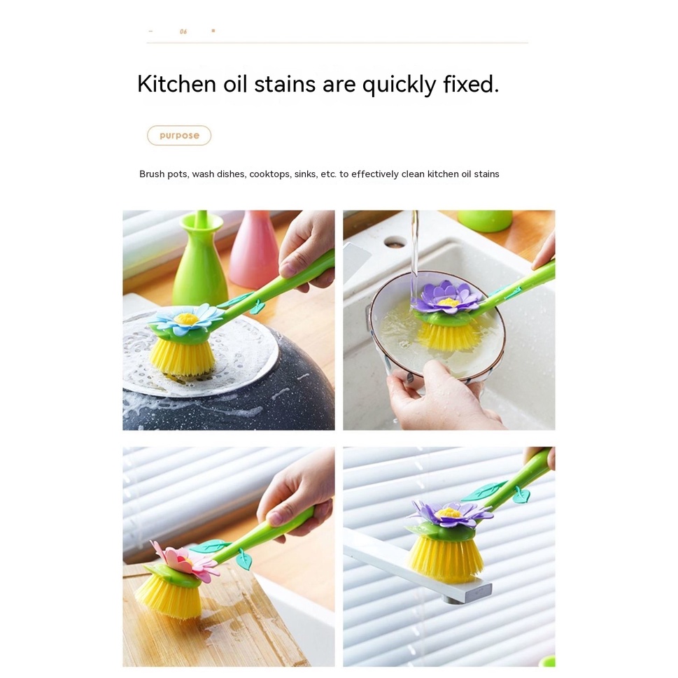 Bàn Chải Chà Nồi Có Tay Cầm Tiện Dụng Không Gây Đau