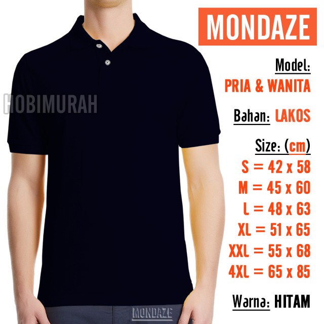 Áo thun Polo ngắn màu đen thời trang cho nam và nữ | Cổ áo trơn | Mondaze"