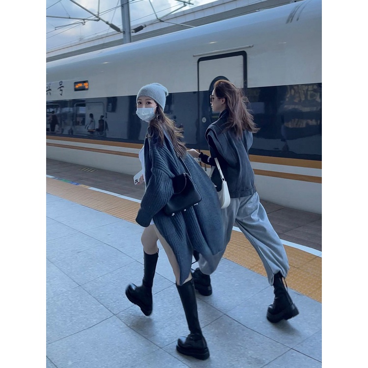 Áo khoác cardigan dáng rộng tay dài thời trang thu đông phong cách Nhật Bản cao cấp | BigBuy360 - bigbuy360.vn