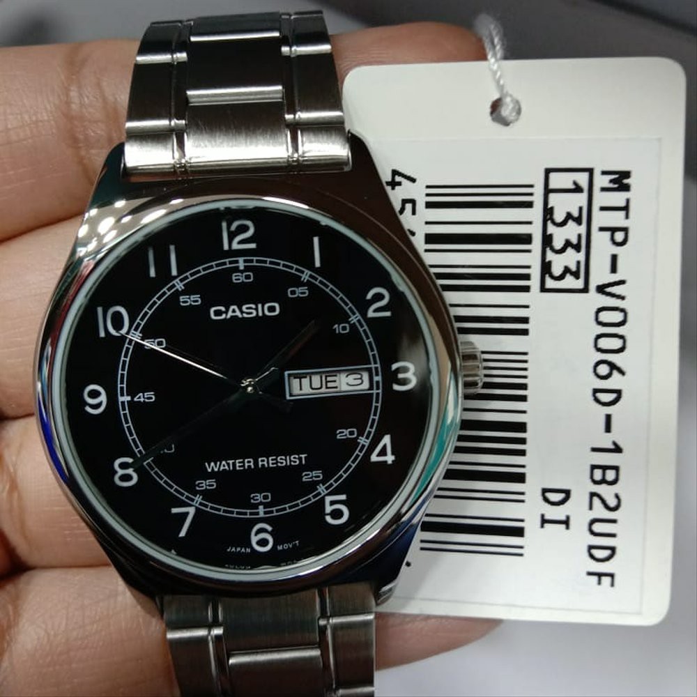 Đồng hồ nam dây kim loại chính hãng Casio Anh Khuê MTP-V006D-1B2UDF
