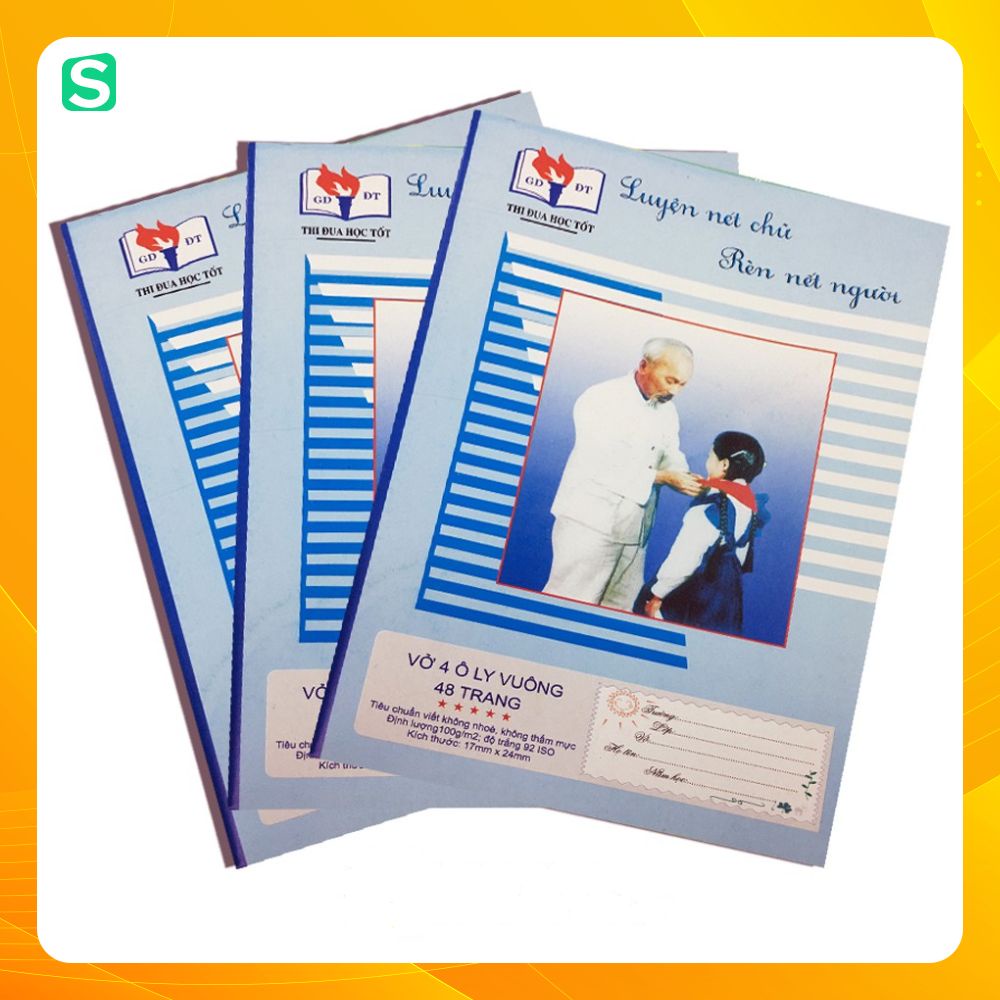 Vở Ô Ly Đông Triều In Hình Bác Hồ, Chống Loá, Chống Mỏi Mắt, Vở 48 Trang Giá Cực Rẻ