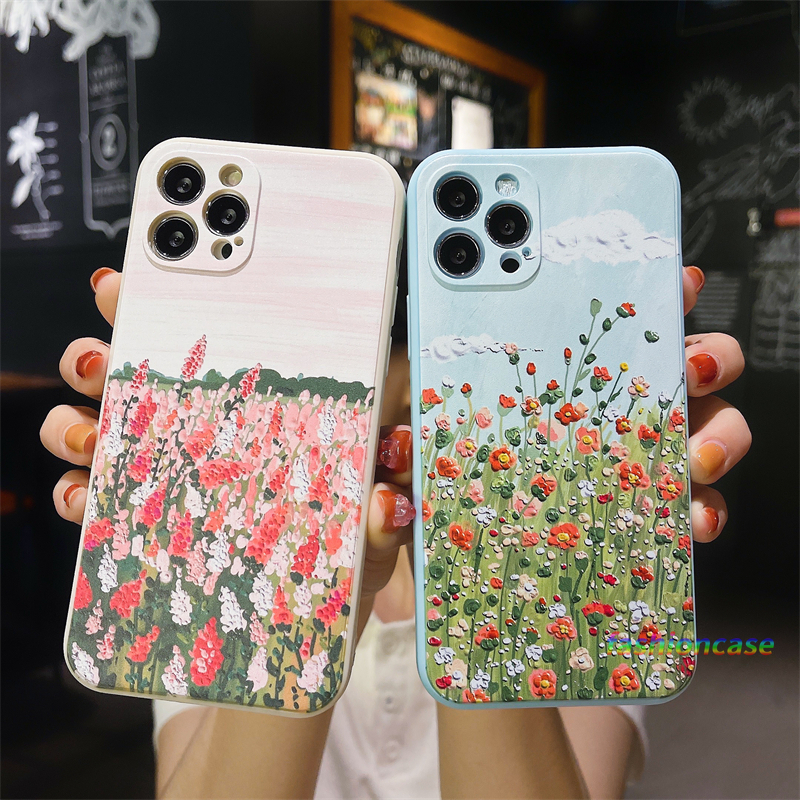 Ốp điện thoại TPU in hoa oải hương cho Xiaomi Redmi Note 9 8 10 10s 9 Pro Max 9s Xiaomi Redmi Poco X3 Note X3 Pro