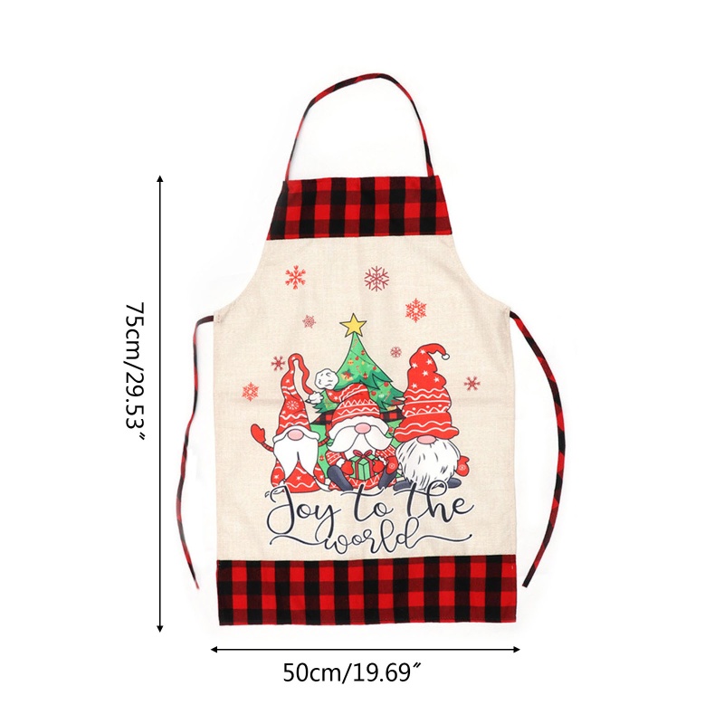 Tạp Dề In Chữ Merry Christmas Có Dây Đeo Thắt Lưng Tùy Chỉnh Tiện Dụng Cho Nhà Bếp