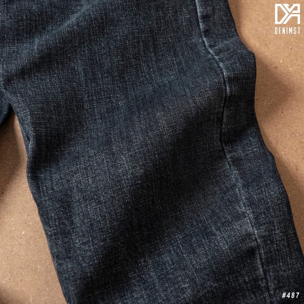 Quần jean nam xanh đậm trơn slim fit, quần bò nam đẹp DENIMST 487 | BigBuy360 - bigbuy360.vn