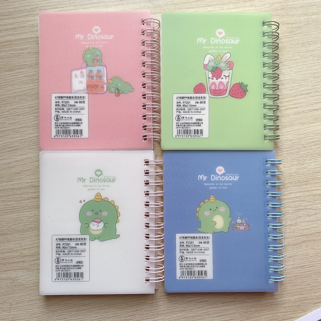 Sổ tay cute Mr Dinosaur ghi chép tiện lợi dễ dàng, sổ tay mini ghi chú nhỏ gọn mang đi mọi nơi TEZYBOOKS
