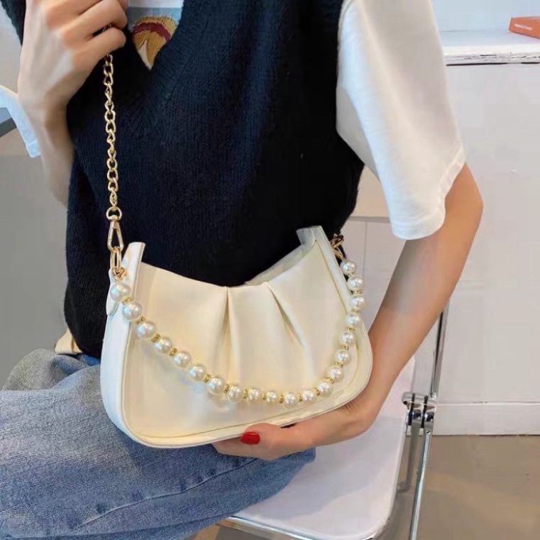 Túi Xách Nữ  BÁN HOÀ XIN 5*  Túi Đeo Chéo Túi Kẹp Nách Dây Ngọc Mẫu Mới 2021