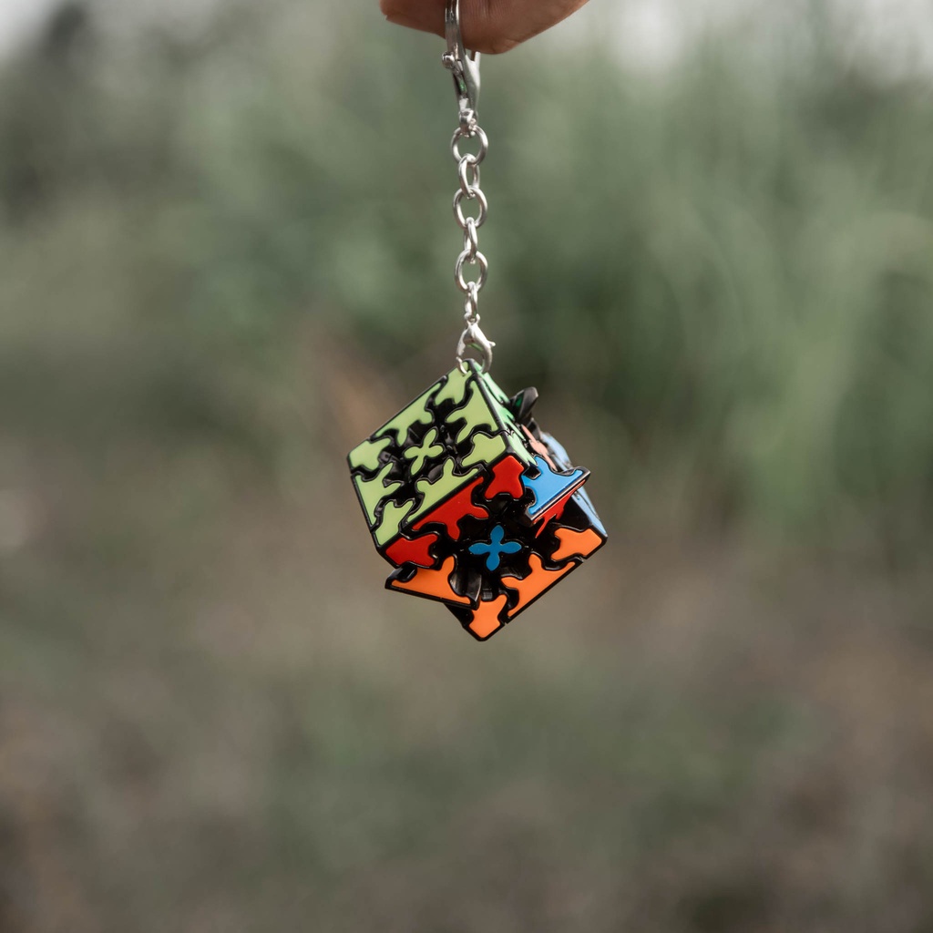 Móc Khóa Rubik Qiyi Keychain Gear - Rubic biến thể, Rubik độc lạ, Phụ kiện Rubik, RUBIK BMT, đồ chơi thông minh cho bé