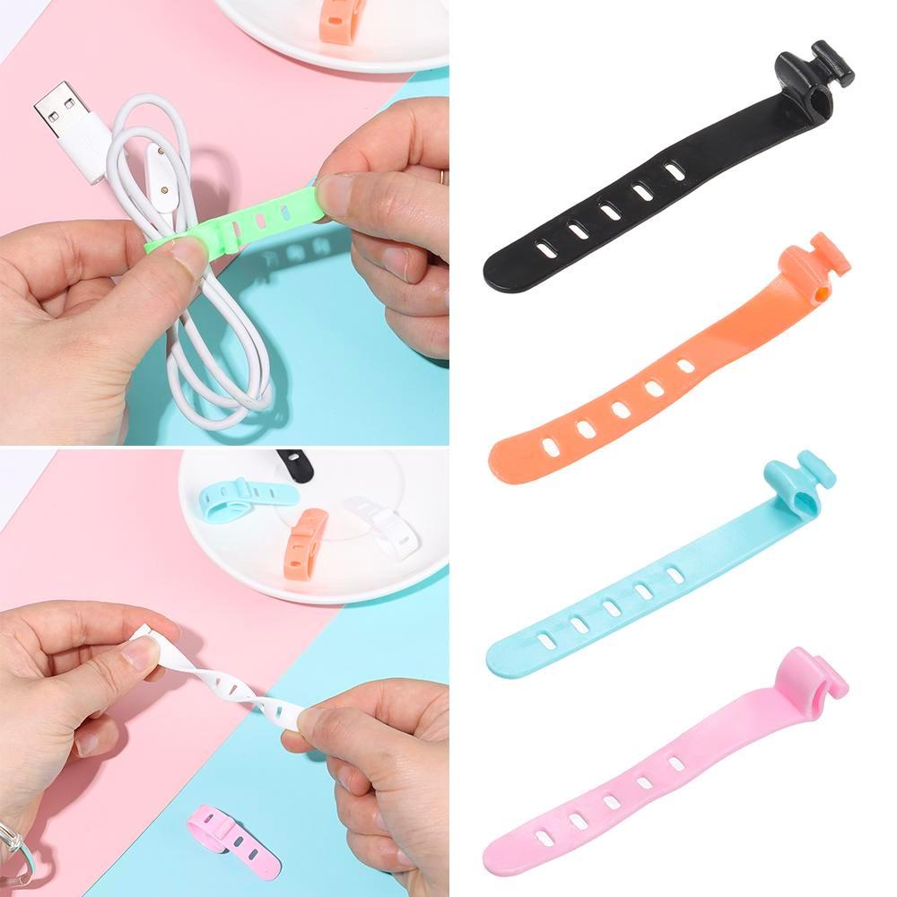 Bộ 5 Dây Quấn Dây Cáp 5 Lỗ Bằng Silicone Tiện Dụng