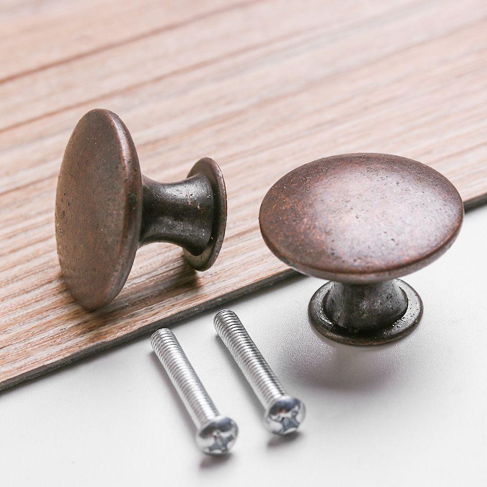 Set 2 Tay Nắm Cửa Tròn Bằng Đồng Thau Cổ Điển Cho Nhà Bếp