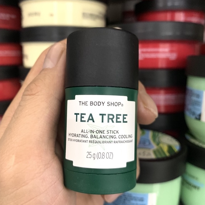 Thanh Lăn Giảm Mụn, Mờ Thâm The Body Shop Tea Tree All-In-One Stick 25G Làm Sáng Da, Giảm Bã Nhờn, Mụn Đầu Đen, Mụn Cám