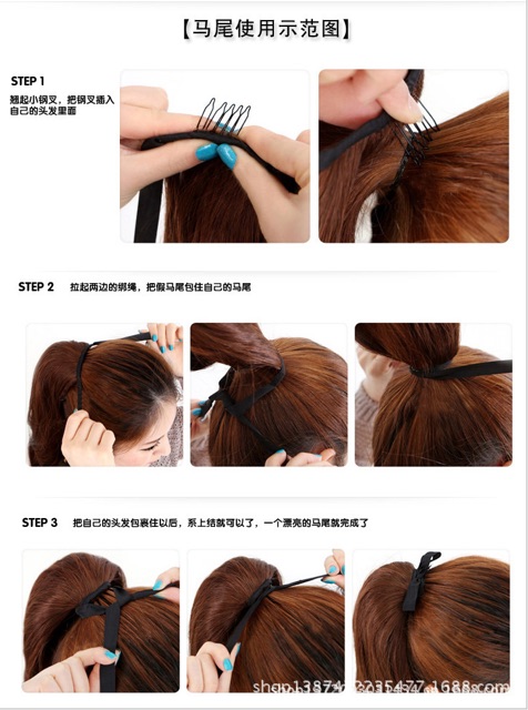 Tóc giả nữ cột xoăn Hàn Quốc - TG83