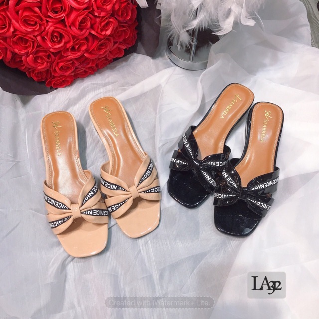 Dép nơ viền chữ 2p