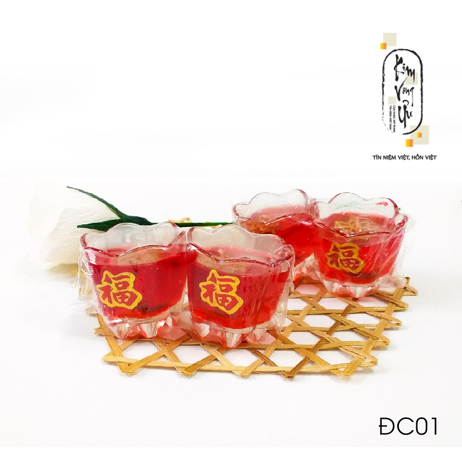 Đèn cầy ly cúng Múi Hoa ĐC01 cao 5 cm