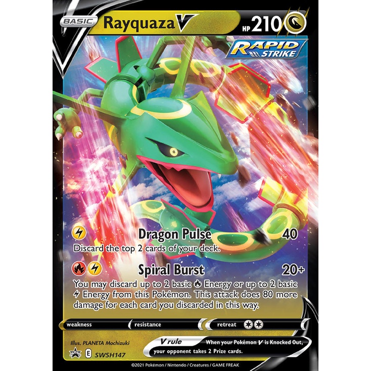 Bộ 60 thẻ bài Pokemon - Rayquaza V Battle Deck 2021