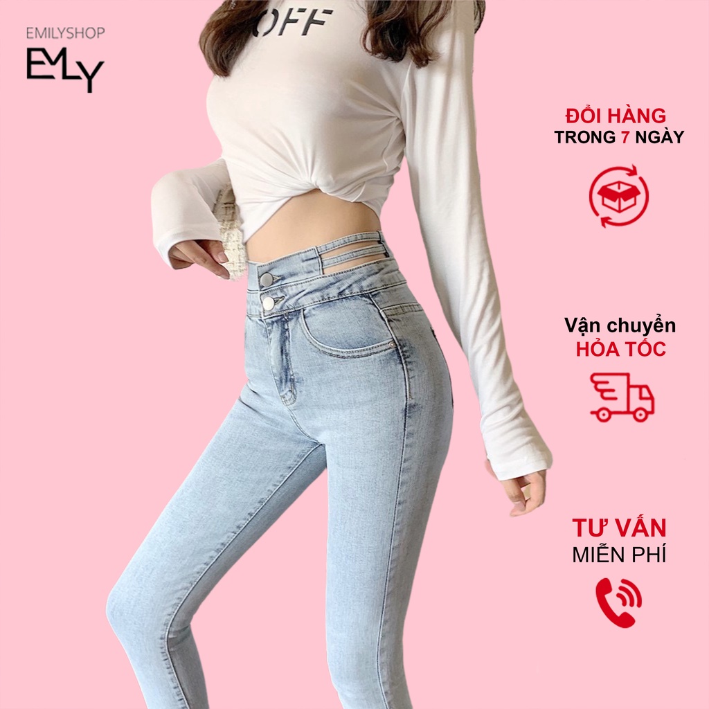 Ulzzang ( 얼짱) - QUẦN JEANS NỮ DÁNG ÔM - EMILYSHOP