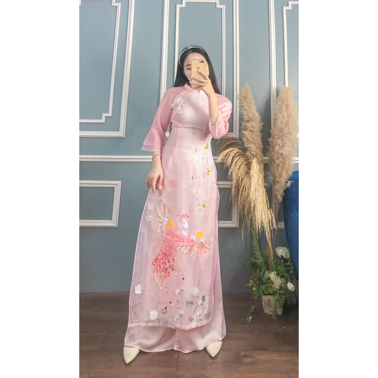 ÁO DÀI HỒNG HẠC