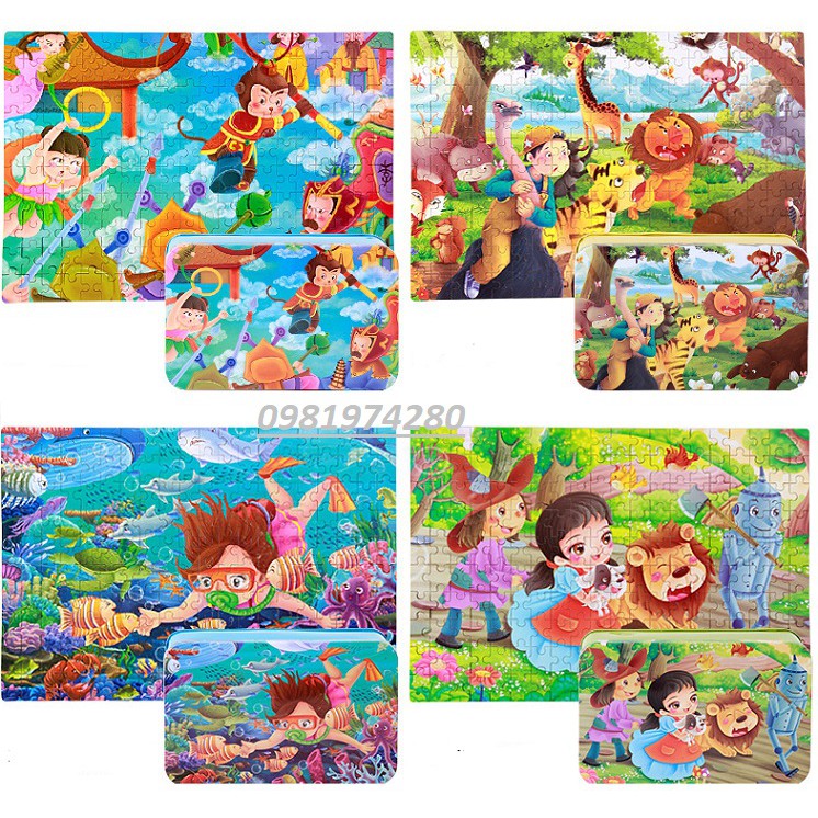 Ghép hình puzzle 200 mảnh hộp sắt