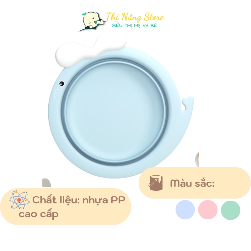 Chậu Gấp Gọn Hinh Cá Thị Nắng Store, Thau Xếp Gọn Silicon Thiết Kế Thông Minh Tiện Lợi, Đa Năng, Tiết Kiệm Không Gian