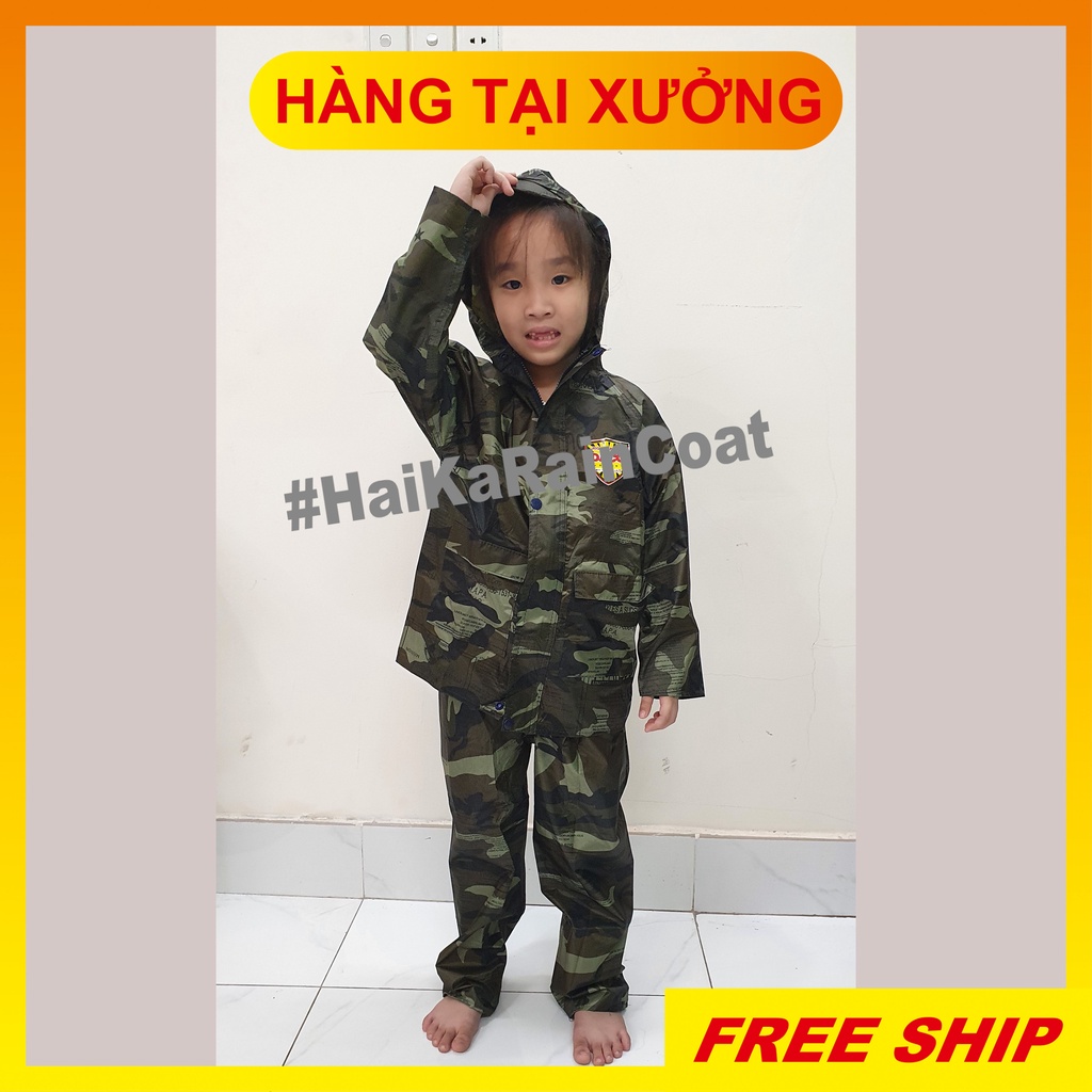 Xưởng Áo mưa bộ Vải Dù Bộ cho Bé (Có BảoHành) - Học sinh - Có dây phản quang / Rằn ri thời trang