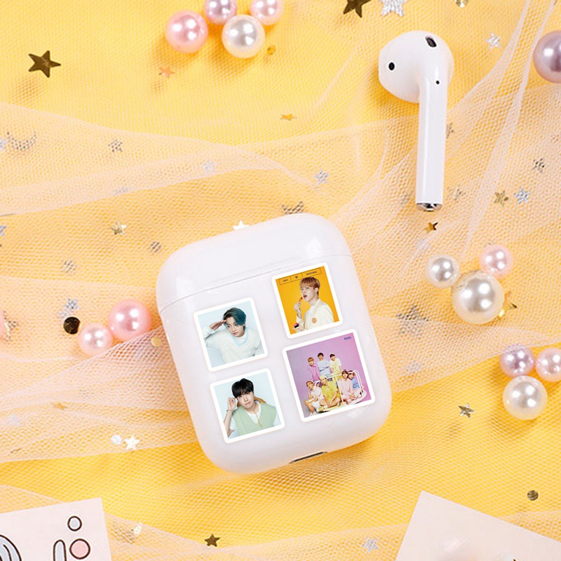 Set 100 Miếng Dán Trang Trí Hình Nhóm Nhạc Bts Mới