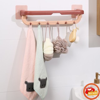 Giá treo khăn mặt 2 lớp dán tường TOWEL RACK siêu tiện dụng  (GTK03)