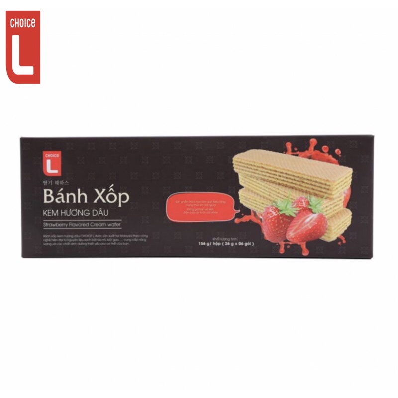 Bánh Xốp Kem Hương Chanh/Hương Dâu/Hương Sôcla Choice L Hộp 156g