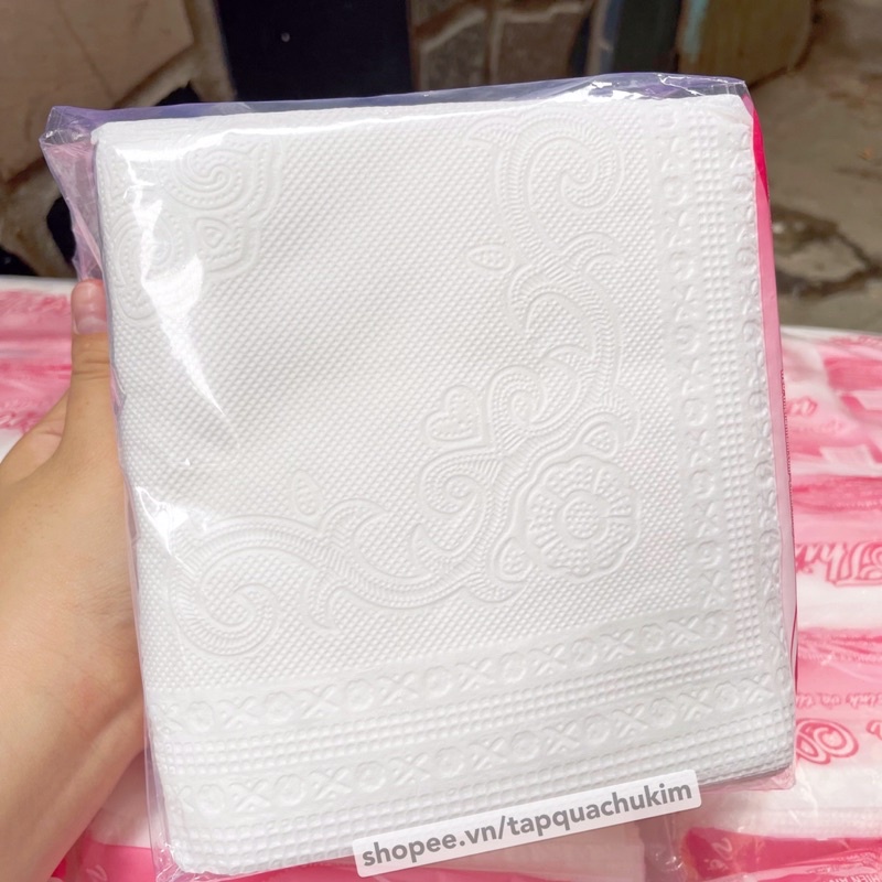 Khăn giấy ăn napkin Thiên An đỏ loại tốt 80 tờ tiết kiệm và tiện lợi - tapquachukim