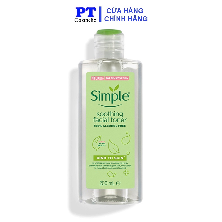 Toner Simple Nước Hoa Hồng Simple Kind to Skin Soothing Facial 200ml