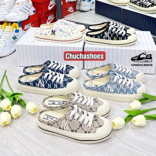 Giày Đạp Gót Sneaker MLB Playball Origin Mule Monogram