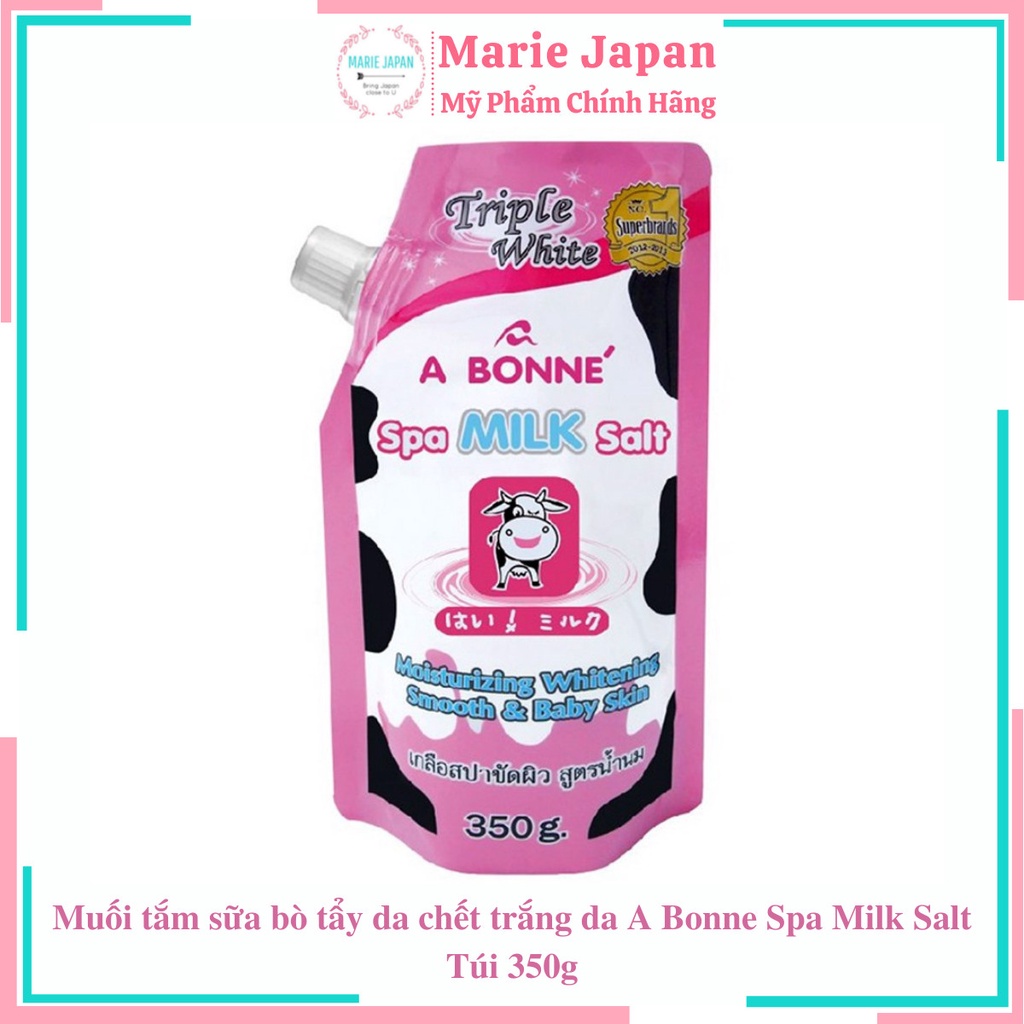 Muối tắm sữa bò tẩy tế bào chết trắng da A Bonne Spa Milk Salt túi 350gr | BigBuy360 - bigbuy360.vn