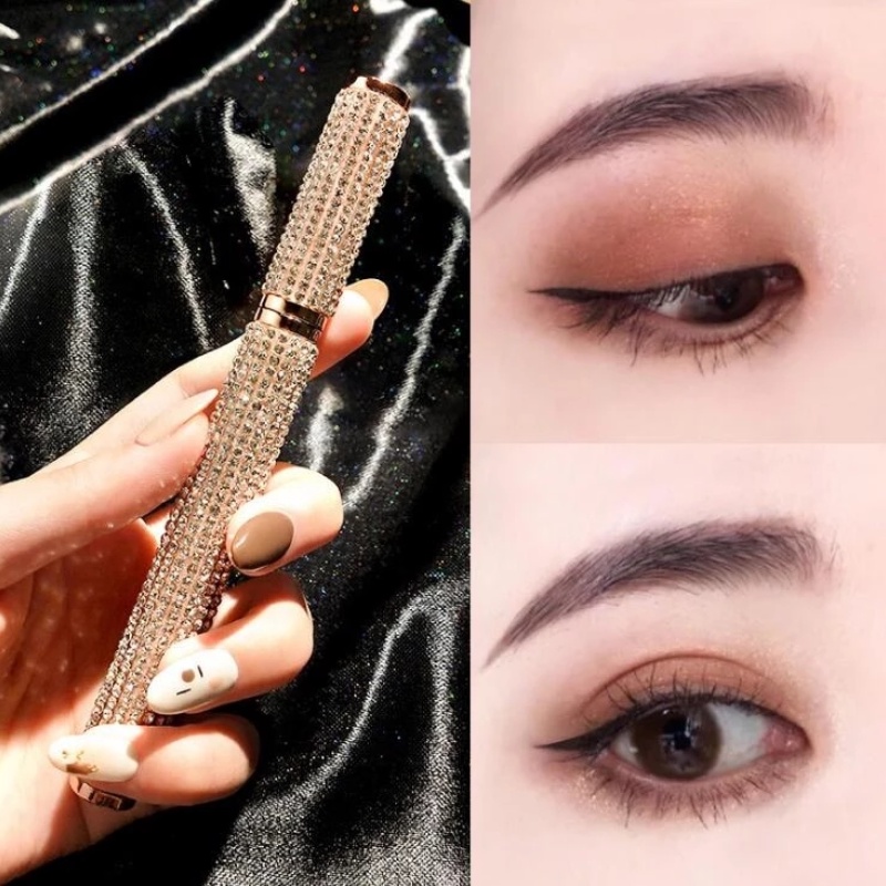 [Hàng mới về] Bút kẻ mắt từ tính không thấm nước thiết kế vỏ đính đá độc đáo