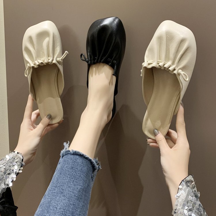 [ Mã 66CBSALE giảm 30K đơn 200K] Giày hở gót mũi vuông thoải mái thời trang mùa xuân dành cho nữ | BigBuy360 - bigbuy360.vn