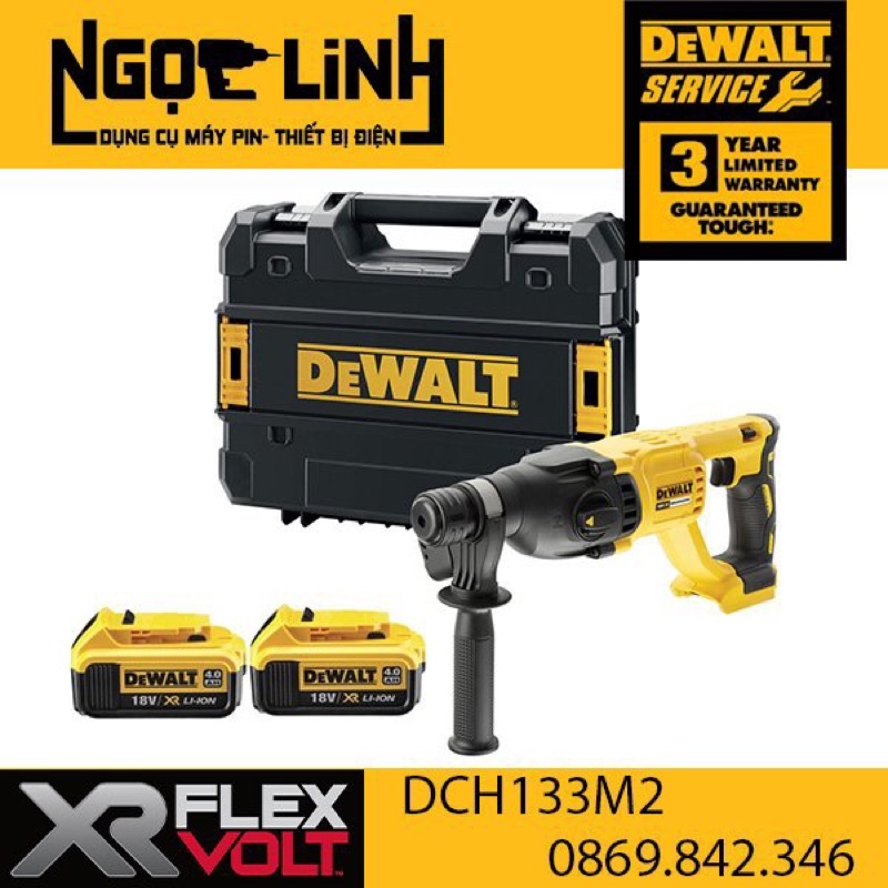 Máy khoan động lực dùng pin Dewalt DCH133M2  (DCH133M2, Dewalt 133M2, Dewalt 133, Dewalt DCH133)