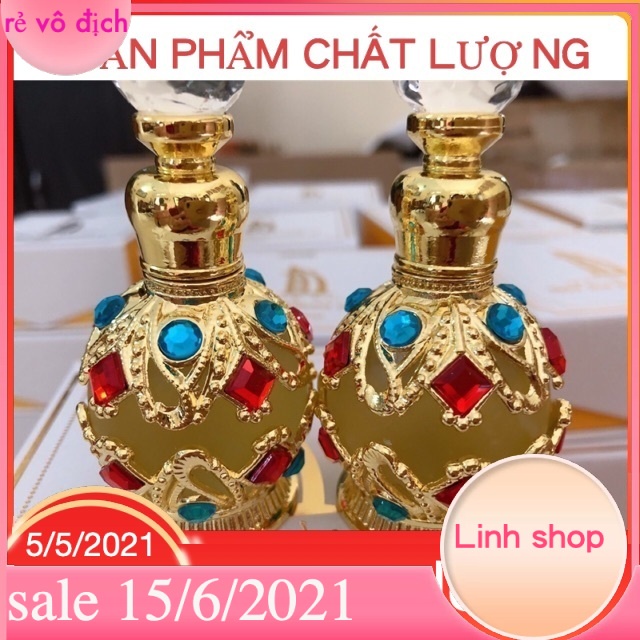 Tinh dầu nước hoa DuBai chai vương miệng đá 15ml tặng vali 2ml mùi tự chọn