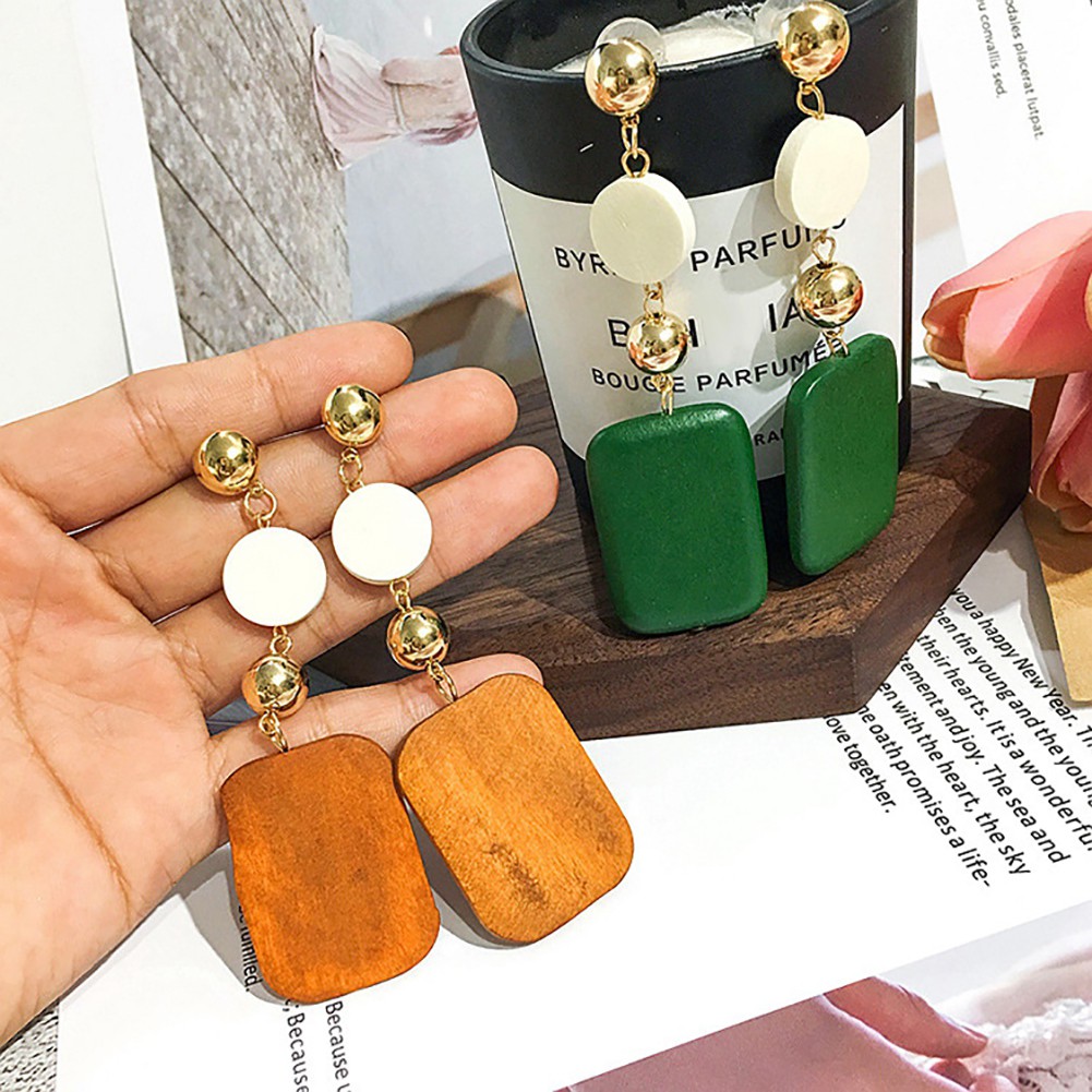 Đôi Khuyên Tai HìNh TròN / Vuông ĐộC ĐáO ThờI Trang Cho Nữ