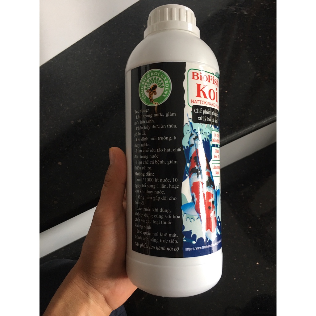 Chế phẩm sinh học BIOFISH KOI làm trong nước,giảm độc tố trong nước hồ cá cảnh,hồ koi