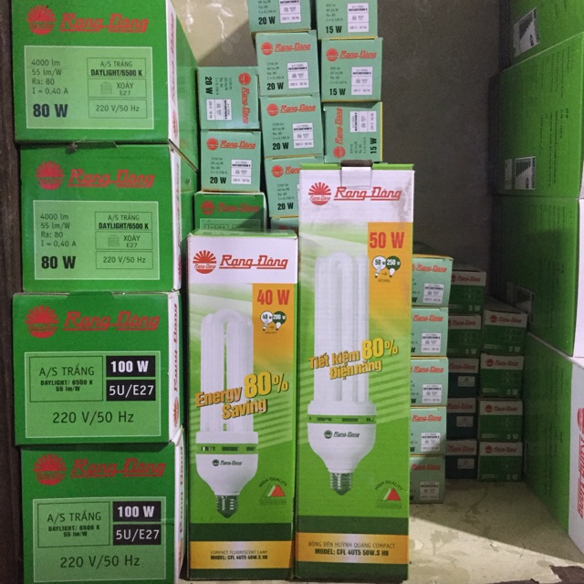 [Nhập HOME100K12 giảm 10% tối đa 100k đơn từ 0K duy nhất ngày 7/12 -Bóng tiết kiệm điện compact Rạng Đông