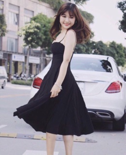 Đầm 2 dây cúp ngực
