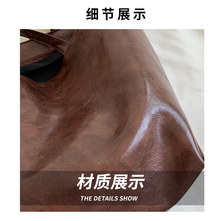 Túi đeo vai sức chứa lớn thời trang thu đông đơn giản cho nữ