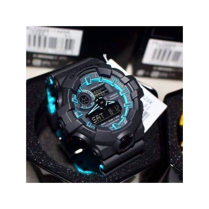 Đồng hồ nam Casio G Shock GA-700SE-1A2DR Layered Neon Color - Dây Hai Màu Phiên Bản Giới Hạn