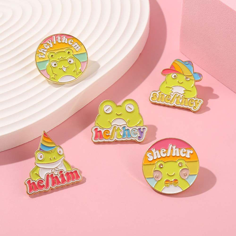 Epoch Ghim Cài Áo Hình Ếch Cầu Vồng Hoạt Hình Dễ Thương