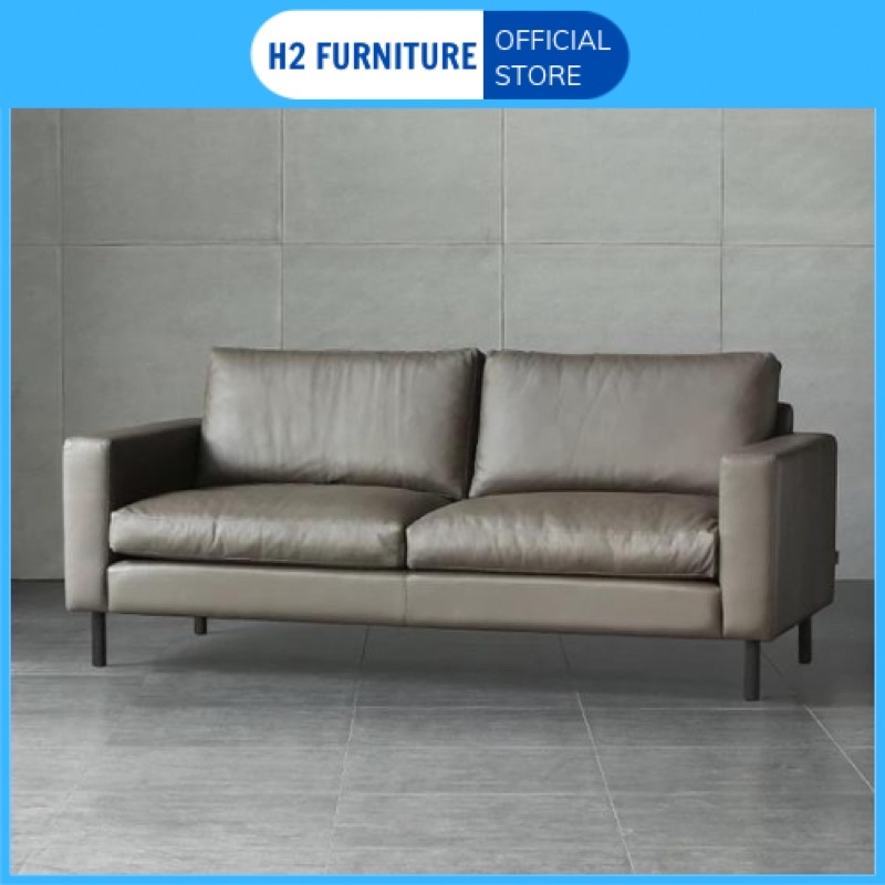 Văng sofa da H2 Furniture phong cách hiện đại chất liệu khung gỗ cao cấp, da microfiber