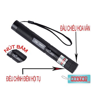 Đèn pin LASER 303 - Full box- Có sạc
