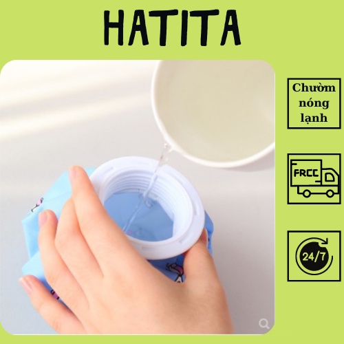 Túi chườm nóng lạnh đa năng Hatita, túi chườm củ hành 300ml